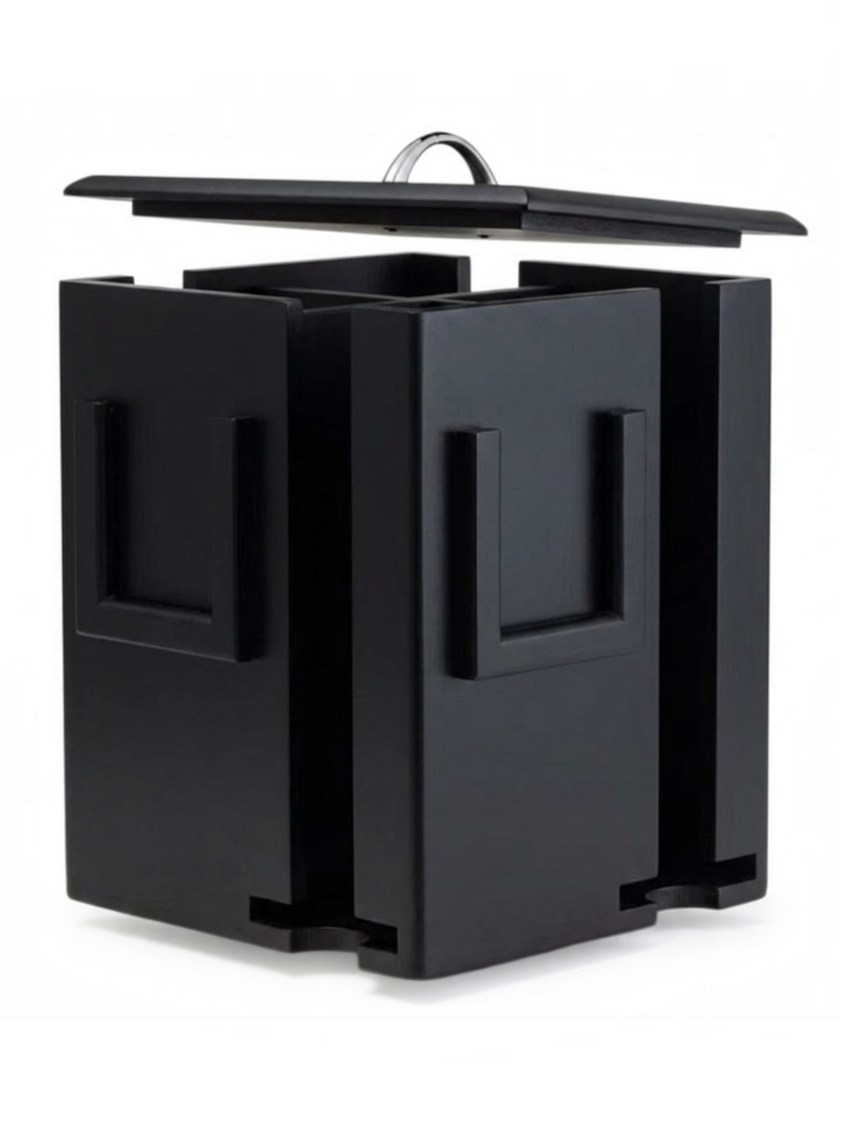 Armoire de rangement à thé portable en bambou